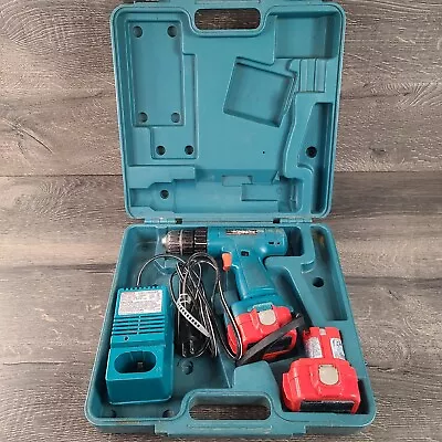 Makita 6222D Cordless Drill Driver W/ Case Charger DC9700A Batteries - For Parts • $22.45