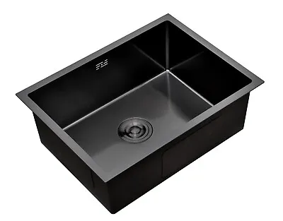 Black Stainless Steel Inset & Undermount Kitchen Sink 540x440mm • £69.99