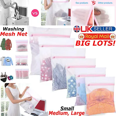 Zipped Laundry Washing Mesh Net Bra Socks Underwear Washing Machine Washing Bags • £4