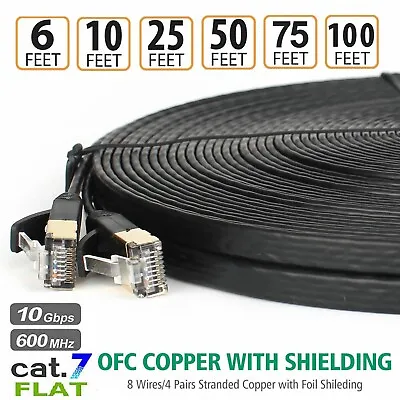 $5.62 • Buy Cat 7 Ethernet Cable -  High Speed Ethernet Cable 1.8m 3m 7.6m 15m 23m 30m Lot