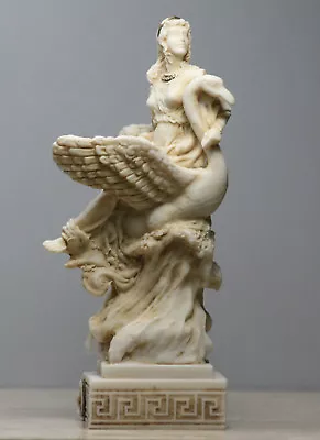 Aphrodite & Swan Greek Goddess Venus Statue Handmade Sculpture Figure 6.3 Inches • $38