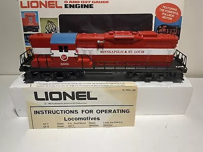 Lionel 6-8866 Minneapolis & St. Louis Gp-9 Diesel Locomotive Engine .  Nib • $149.92