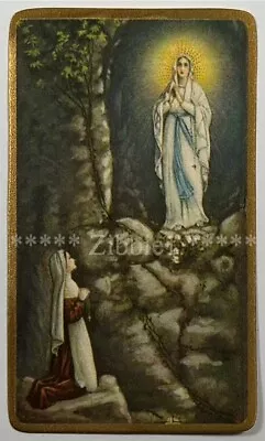 Our Lady Of Lourdes Vintage Holy Devotional Card. • $5.50