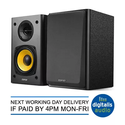 Edifier R1000T4 Active Bookshelf Speakers 2.0 TV MAC PC Monitors Black OPEN BOX • £59.99