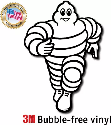 Michelin Man Decal Sticker 3m Usa Made Truck Vehicle Window Car Wall Laptop • $1.79