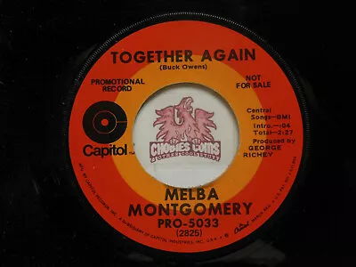 Melba Montgomery – Eloy Crossing / Together Again 45 RPM VG (2L) • $11.95