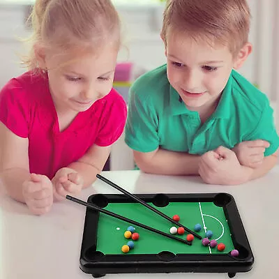 Portable Tabletop Pool Set Mini Billiards Game Family Board Games • $10.19