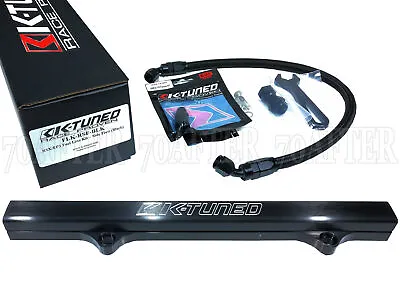 K-Tuned Fuel Rail With Side Feed Fuel Line For EP3 & DC5 K20 (Black) • $274.88