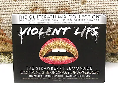 Violent Lips Strawberry Lemonade Lip Appliques Lipstick Makeup 3 Pack • $5.95