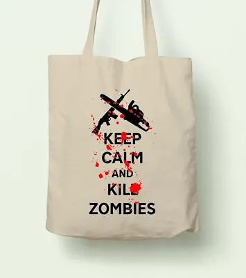 £9.99 • Buy Keep Calm And Kill Zombies Reusable Shopping Bag Tote Planet Ethical Cloth Dead