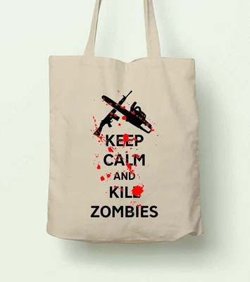 £9.99 • Buy Keep Calm And Kill Zombies Reusable Shopping Bag Tote Planet Ethical Cloth Dead