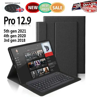 For IPad Pro 12.9  3rd/4th/5th Gen 2021 Bluetooth Wireless Keyboard Stand Case • £23.31