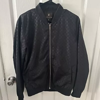 Louis Vuitton Rare Black Bomber Monogram Zip Jacket Size Small S Men’s LV • $999.99