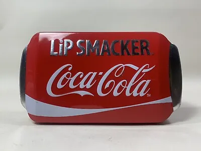 Coca-Cola Lip Smacker Red & Silver Empty Lidded Tin Advertising Memorabilia • £9.99