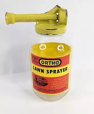 Vintage Ortho Spray-ette Glass Lawn Metal Nozzle Sprayer Excellent Condition • $19.99