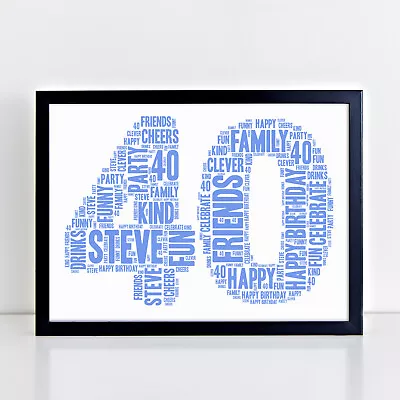 Personalised Birthday Framed Print Gift For Men Wall Art Present Birthday Gifts • £34.49