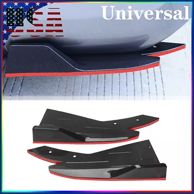 UNIVERSAL 2Pcs Car Rear Side Skirt Spoiler Splitter Wing Protector Body Kits USA • $37.54