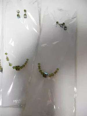(lot #05) Lot Of 5 Quality Green Swarovski Crystal Sets  • $4.99