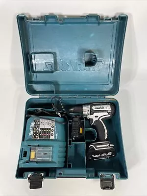 Makita BDF452 Cordless Driver-Drill Kit 18 Volt Drill 2 Batteries Charger Case • $120