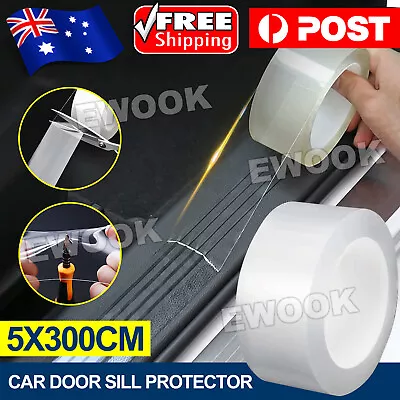 Transparent Vinyl Car Door Sill Scuff Cover Plate Sticker Protector Accessories • $9.95