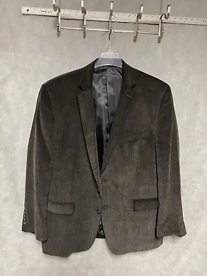 Chaps Ralph Lauren Men 2 Btn Blazer 48R Brown Velvet Corduroy Coat Jacket Luxury • $38.49
