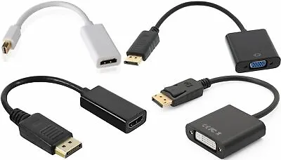 $6.50 • Buy Adapter Cable DisplayPort Mini DP To VGA DVI HDMI Converter MAC Notebook Monitor