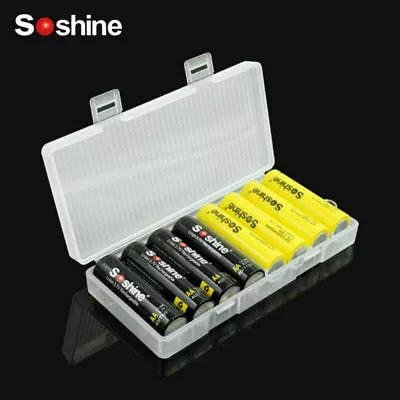 White Plastic Box Storage  Case Protect Battery Hard Holder 18650/AA/AAA • $4.54