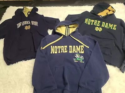 Lot Adidas Foot Locker Notre Dame Irish Spellout Mens Hoodie Pocket S/M Sweats • $24.95