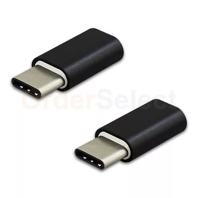 2X Micro USB Female To USB-C Type-C Male OTG Adapter For Android Cell Phone B • $4.19