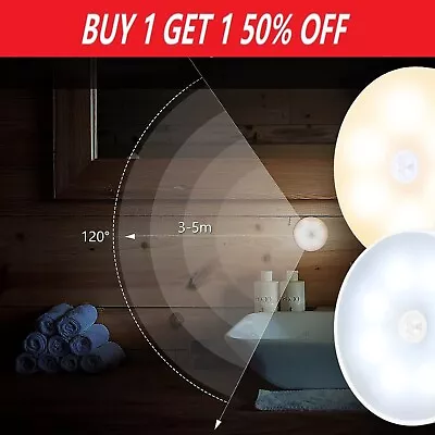 Motion Sensor Lights Indoor Wireless LED Rechargeable Magnetic Kitchen Light • £3.85