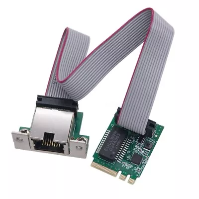 M.2 A+E Key Single RJ45 Port Adapter Card With Cable Mini PCI-Express LAN Card • $18.02