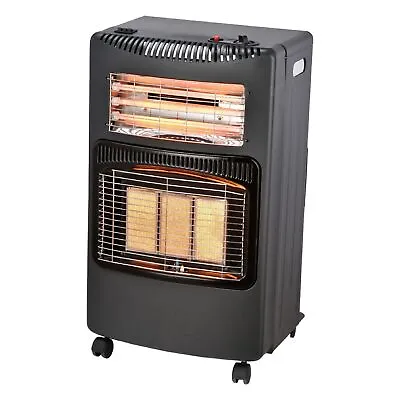 AMOS Portable Foldable  Calor Gas & Electric Heater Black With Wheels • £58.99