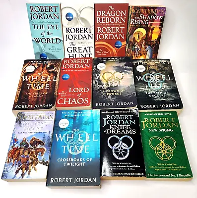 The Wheel Of Time Books 1-11 + Prequel - Robert Jordan - 1 2 3 4 5 6 7 8 9 10 11 • $165