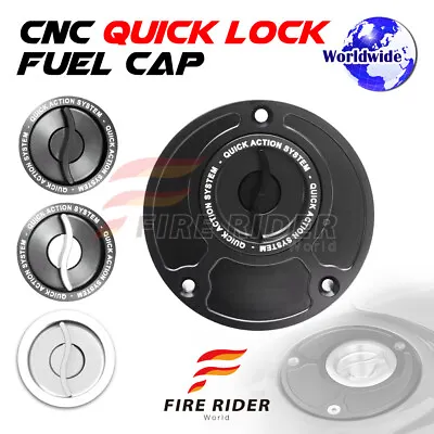 Silver Quick Lock Fuel Gas Cap For Yamaha YZF R6 99-17 04 05 06 07 08 09 10 • $39.76