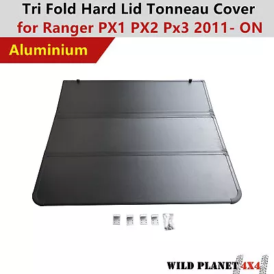 Tri-Fold Hard Tonneau Cover For Ford Ranger PX123 2011-21 Dual Cab Ute Lid Alumi • $745