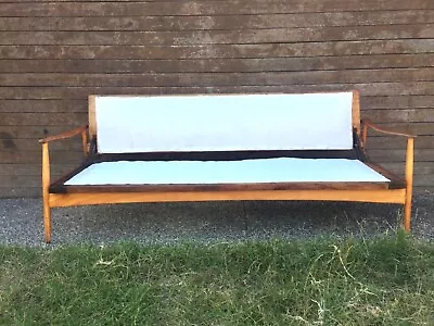 Restored Mid Century Timber Sofa Bed No Upholstery • $550