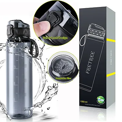 1L Sports Tritan Water Bottle Gym Travel Drinking Leakproof Bottle BPA Free • $25.90