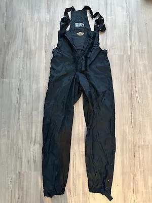 Harley Davidson Riding Bib Overall Pants Rain Proof Motorcycle Biker Pants & Hat • $39.95