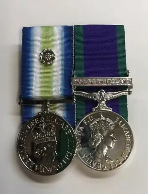Replica Fullsize Falklands Rosette & GSM Northern Ireland Medals Ready Mounted • £63.99