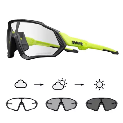 Photochromic Sunglasses Outdoor MTB Cycling Glasses Sports Bicycle Goggles UV400 • $19.49