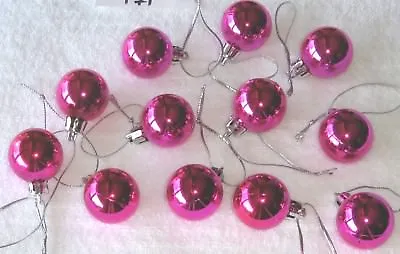 Rose Red Mini Ornaments Christmas Non Shatter Balls Shiny Miniature Tree • $9.95