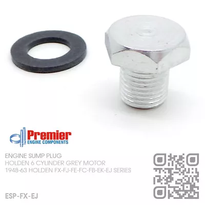 Premier 1/2  Unf Sump Plug 132 & 138 6 Grey Motor [holden Fx-fj-fe-fc-fb-ek-ej] • $19.50