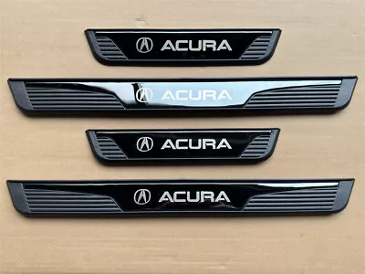 4PCS Black Car Door Scuff Sill Cover Panel Step Protector For Acura Accessories • $39.50