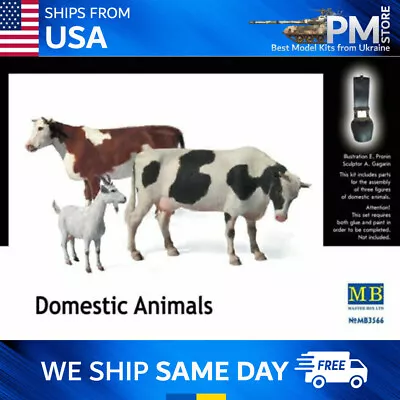 Master Box 3566 Domestic Animals Milk Cow Plastic Model Scale 1/35 • $22.95