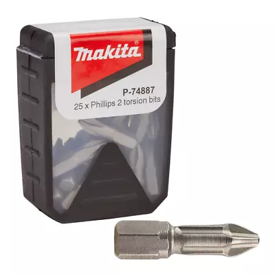 Makita PH2 Screwdriver Bits P-74887 25mm- Pack Of 25 • £10.25