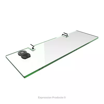 £8.96 • Buy Straight Acrylic Shelf  With Chrome Supports - Bathroom,  4 Sizes Available
