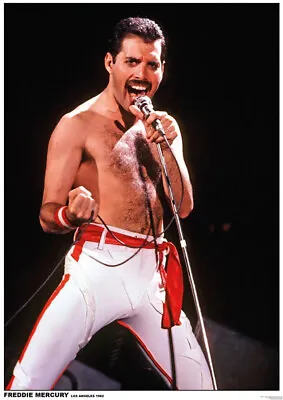 $9.99 • Buy Queen Los Angeles: Freddie Mercury 23×33 Inch (1982) Music Concert Poster