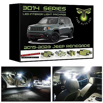 White LED Interior Lights Package Kit For 2015-2023 Jeep Renegade 3014 SMD +Tool • $17.98