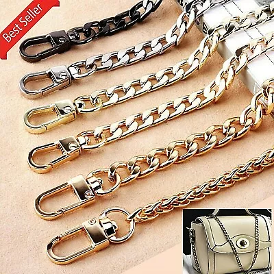 £5.30 • Buy Flat Metal Replacement Chain For Cross Body Shoulder Bag Handbag Strap 120cm(L)