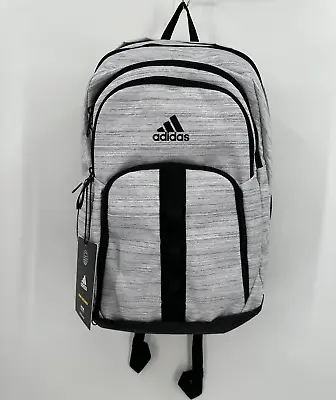 Adidas Prime 6 Backpack Large School Bag Fits 15  Laptop Heather White/Black NWT • $49.95
